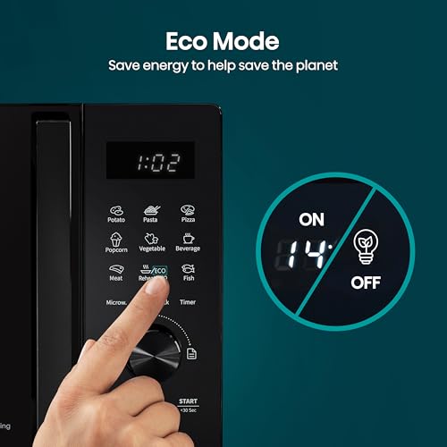Hisense H23MOBSD1HUK 23 Litre 800W electronic Microwave with Auto Defrost, Digital Display, Smart Cook, Multi level cooking and Easy Clean- Black