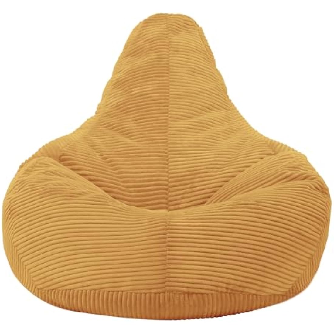 icon Dalton Cord Recliner Bean Bag, Ochre Yellow, Large Adult Bean Bag Chair with Filling Included, Comfy Chair, Living Room Furniture, Bedroom Furniture