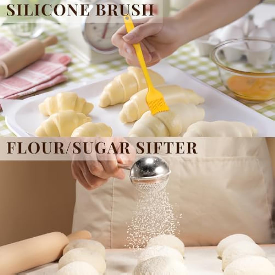 Sopito Sourdough Starter Kit, 9" Round & 10" Oval Banneton Proofing Basket Set with Bread Lame, Dough Whisk, Cloth Liners & Storage Bag, Bakery-Grade Sourdough Prooving Basket