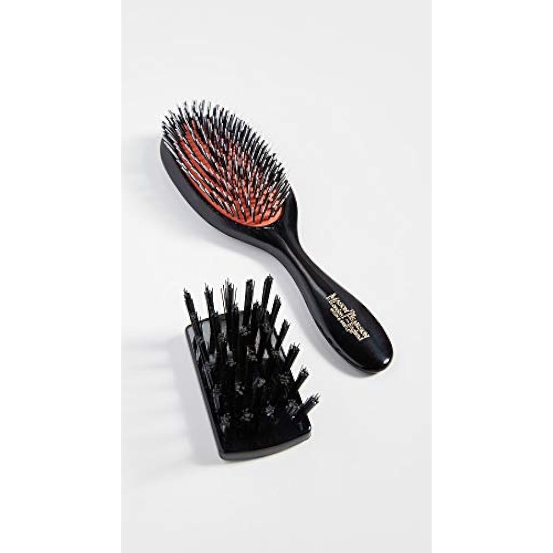 Mason Pearson BN3 Handy Boar Bristle Nylon Tufts Hair Brush, Cleaner, Gift Box