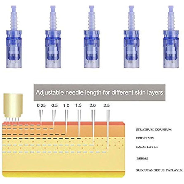 20 Pieces 12 pin Needle Cartridge for Dr.pen A6, Mysweety Microneedles for Electric Derma Microneedle Stamp Pen