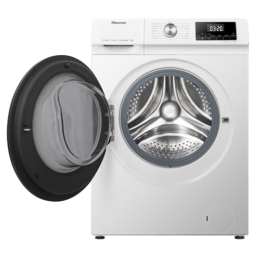 Hisense 3 Series WFQA9014EVJM Freestanding 9 KG Front Load Washing Durable Inverter Machine Steam Wash Quick Wash 15 Washing Programs 1400 RPM White- Energy Rating A