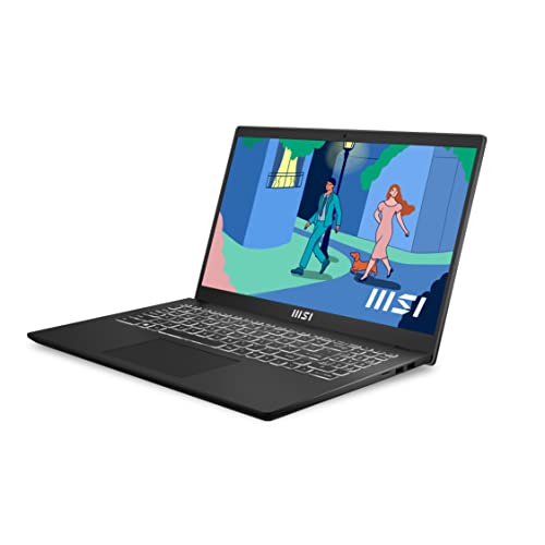 MSI Modern 15 Laptop (B7M-437UK) - (15.6" FHD IPS-Level Panel, AMD Ryzen 5 7430U, AMD Radeon Graphics, DDR IV 16GB (3200MHz), 512GB NVMe PCIe SSD, Intel WIFI 6E, Windows 11 Home Plus) - Classic Black