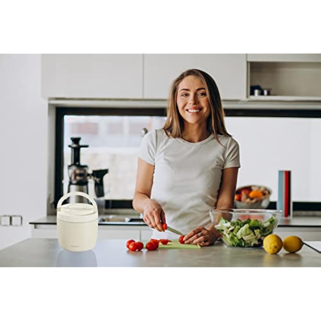 Heemburg Thermal Food Flask Jar Lunch Box Stainless Steel Insulated Double Wall Thermo Container for Meals, Soup or Fruit, for Office and Outdoors