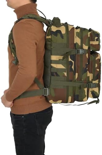 Doshwin 40L Military Backpack Tactical Army Assault Pack Molle Camo Rucksack for Camping Trekking Travel Hiking