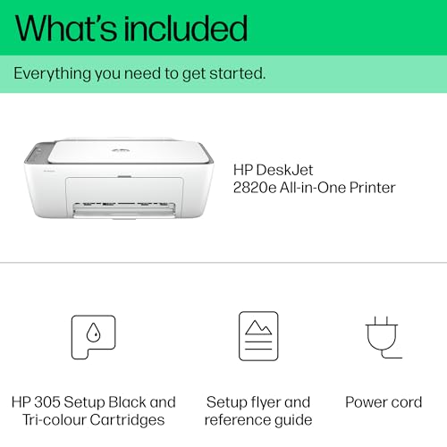 HP DeskJet 2820e All in One Printer | Perfect for Home | Colour | Wireless | Print, Scan & Copy | 5 Months of Instant Ink limited time only | Easy Setup & Reliable Wi-Fi| Cement