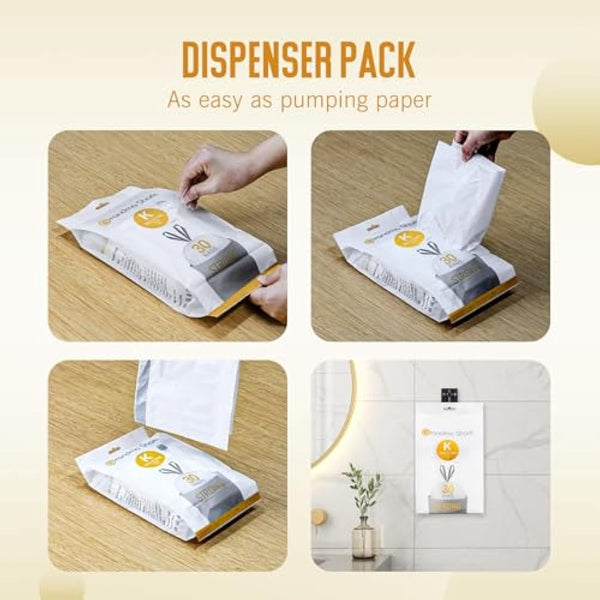 GRANDMA SHARK 38-48L UP TO 55L Bin Bags Liners Drawstring Trash Bag, Handle Waste Bags, 90 Garbage Bag, Super Strong, Anti-drip Unscented, 60 × 74 cm