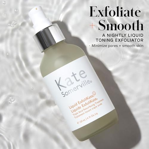 Kate Somerville Liquid ExfoliKate, Overnight Toner with Triple Acid, Exfoliating Treatment with AHA, Smooths Skin and Minimises Pores, 120ml