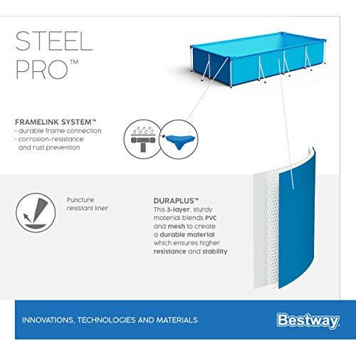 Bestway Steel Pro | Metal Frame Above Ground Pool, Family Outdoor Pool 9.10ft
