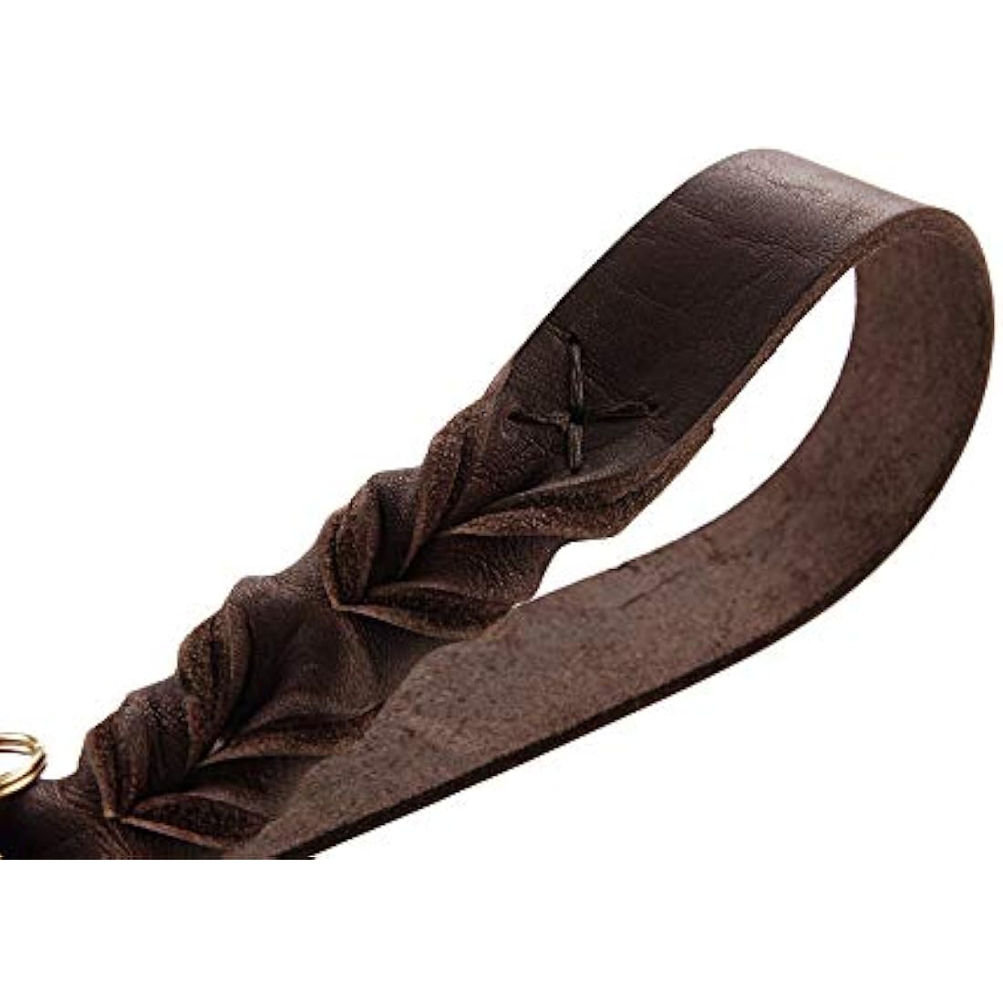 HUNTER Sansibar SOLID Adjustable Leather Dog Lead Braided Durable Elegant 2 x 200 cm Dark Brown