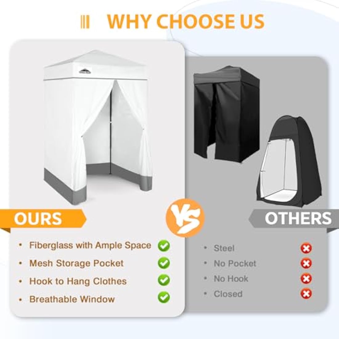 EAGLE PEAK Flex Ultra Compact 1.2m x 1.2m Pop-up Changing Room Canopy, Portable Privacy Cabana for Pool, Fashion Photoshoots, or Camping, White