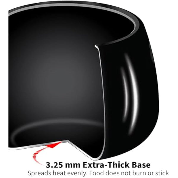 Hawkins Contura Black 5 Litre Pressure Cooker, Hard Anodised Cooker, Handi Cooker, Black (CB50)