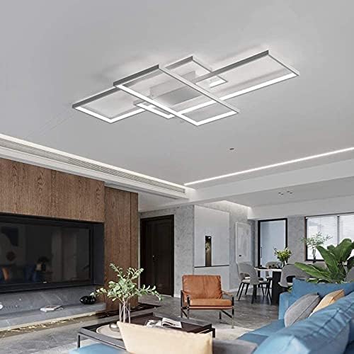 Diossad Modern LED Ceiling Lamp, Dimmable Flush Mount Chandelier, 2700K-6500K for Bedroom, Living Room, Kitchen, Hallway, Office