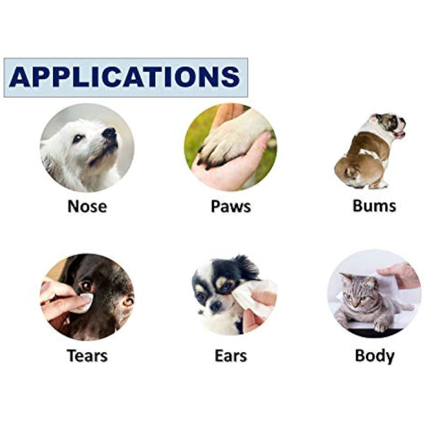 Dog Wipes All Purpose Cleaning Pet Wipes for Dogs Cats Puppies Alcohol Free (1 Pack of 60 Wipes)