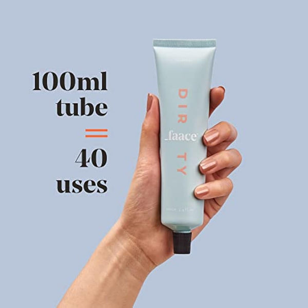 Faace Dirty Rose Water Face Cleanser As Seen On Dragons Den - Creamy Gel Purifies, Soothes, & Exfoliates to Fight Acne - Made in UK - Vegan & Organic Skincare - 100 ml