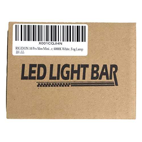 RIGIDON 2 Pcs Led Work Light Bar, 6 inch 18W Flood Beam, 12V 24V Driving Lights Lamp for Car Off road Boat Truck 4x4 SUV ATV Tractors Excavator, 6000K White, Fog Lamp