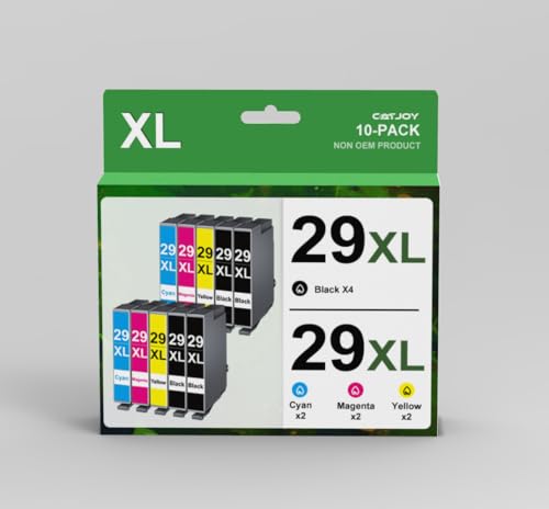 CATJOY 29XL Ink Cartridge Replacement for Epson 29 XL 29 Ink Cartridge for Expression Home XP-342 XP-335 XP-235 XP-442 XP-352 XP-247 XP-255 XP-332 Printer (10 Pack)