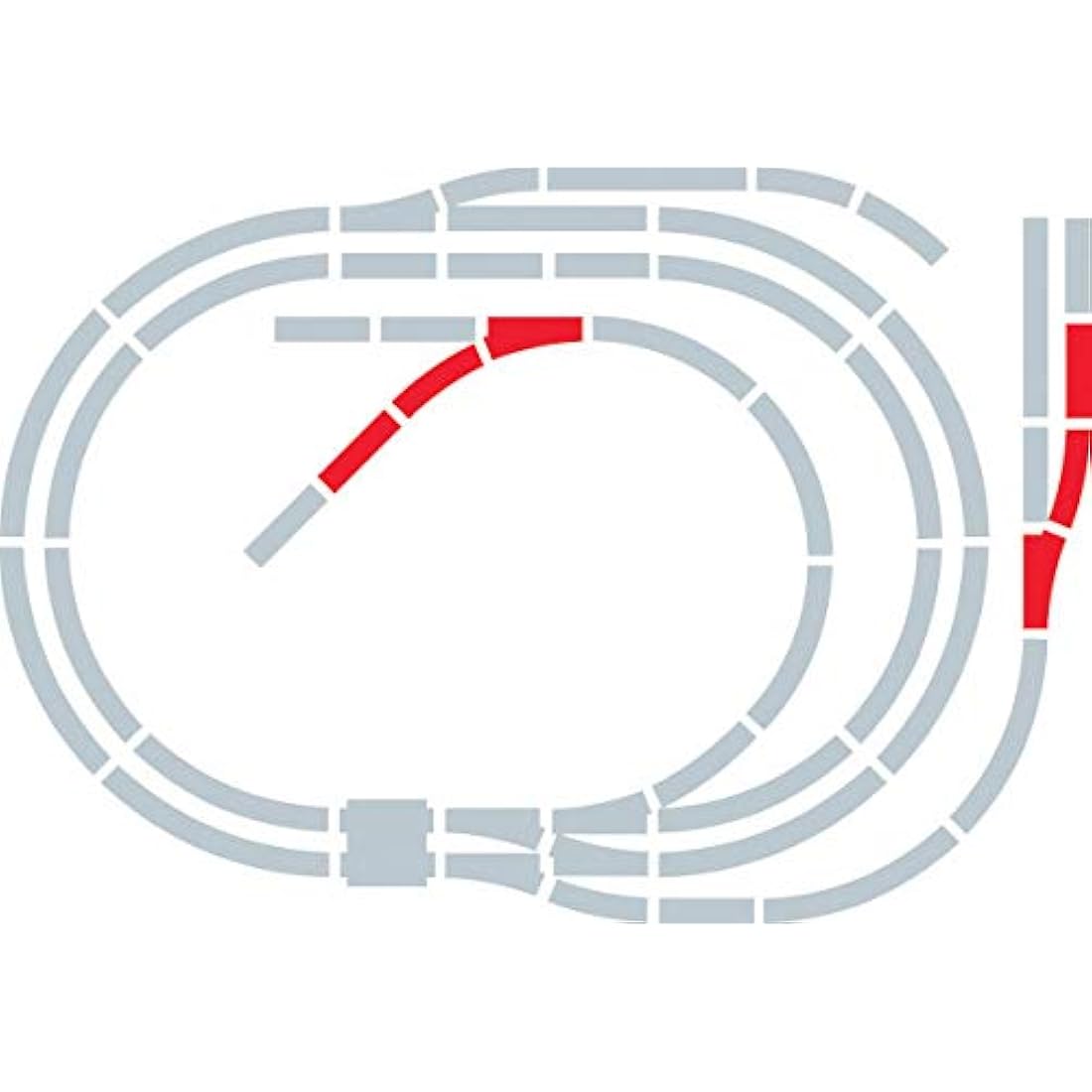 Hornby R8226 OO Gauge Track Extension Pack F - Extra Track Pieces for Model Railway Sets, Model Train Track Pieces, Includes - Straights, Curves, LH Point, RH Point & Buffer Stop - Scale 1:76