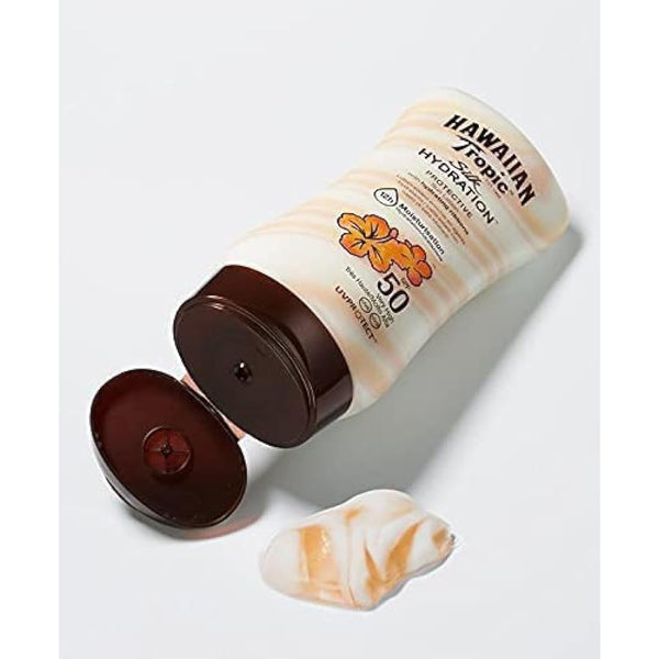Hawaiian Tropic - Silk Hydration Protective SPF 50 - Protective Sun Lotion with Moisturizing and Water Resistant Silk Tapes, Tropical Sun Cream, Pack 3 units x 180 ml