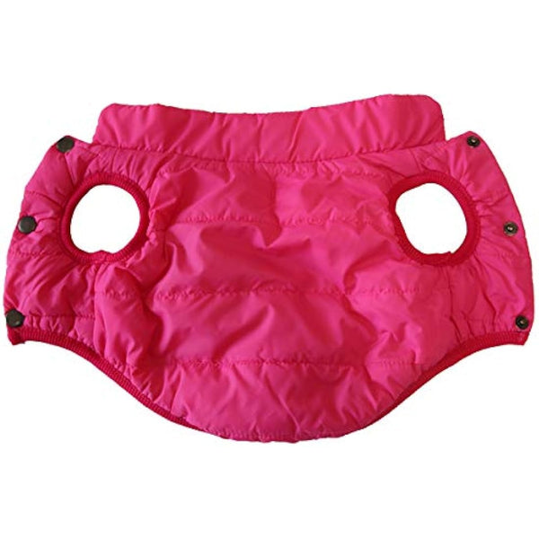 JoyDaog 2 Layers Fleece Lined Super Warm Dog Jacket for Winter Cold Weather,Extra Soft Puppy Vest Windproof Doggie Coat,Pink M