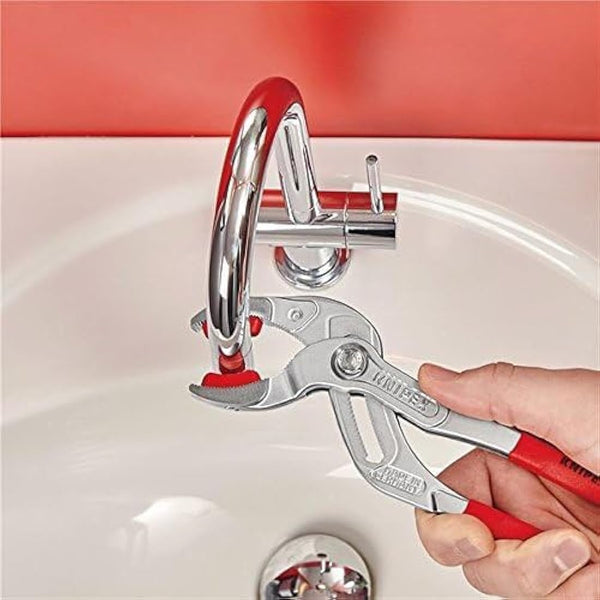 Knipex Siphon and Connector Pliers chrome-plated, with non-slip plastic coating 250 mm 81 13 250