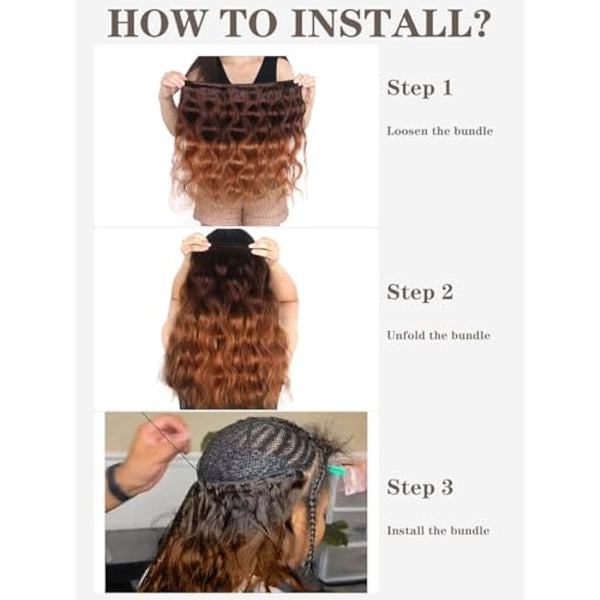 2 Tone Ombre Brazilian Body Wave Hair 3 Bundles Brazilian Remy Virgin Human Hair Weave Bundles 100% Unprocessed Body Wave Human Hair Extensions T4/30 Medium Brown/Medium Auburn(14 16 18)