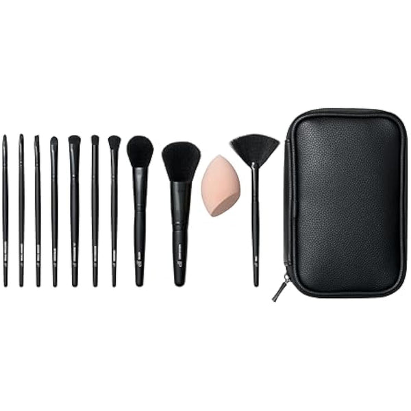 e.l.f. Full Face & Eye Make-up Brush Set with Travel Case, 11 Face & Eye Brushes for Creating a Full Face Make-up Look, Vegan & Cruelty-Free