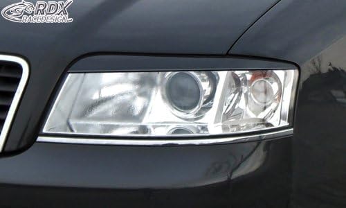 RDX Racedesign Head light spoilers compatible with Audi A6 4B/C5 2001-2004 (ABS)