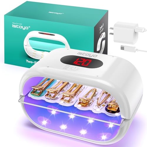 ISTOYO Two-Sided UV Light for Resin with Digital Display, Longer Time Setting(2m,3m,5m), Split Usagable, Large UV Lamp for Curing Resin Molds, Jewelry Making, DIY Craft