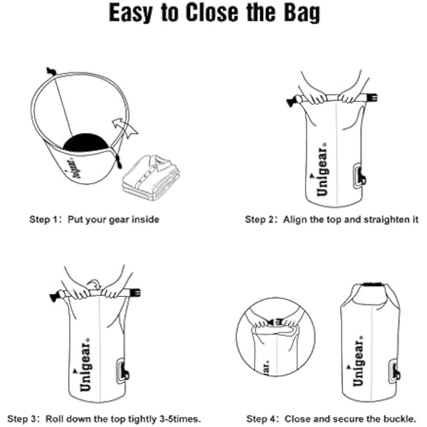 Unigear Waterproof Bags/Waterproof Bags/Dry Bag (2L/5L/10L/20L/30L/40L) for Outdoor Activities and Water Sports, Camping, Boating, Kayaking, Fishing with Waterproof Phone Pouch