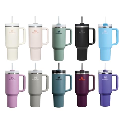 STANLEY Quencher H2.0 Flowstate Tumbler 1.2L - Cold for 11 Hours - Iced for 48 Hours - Metal Water Bottle with Straw, Handle and Lid - Dishwasher Safe - Travel Mug for Cold Drinks