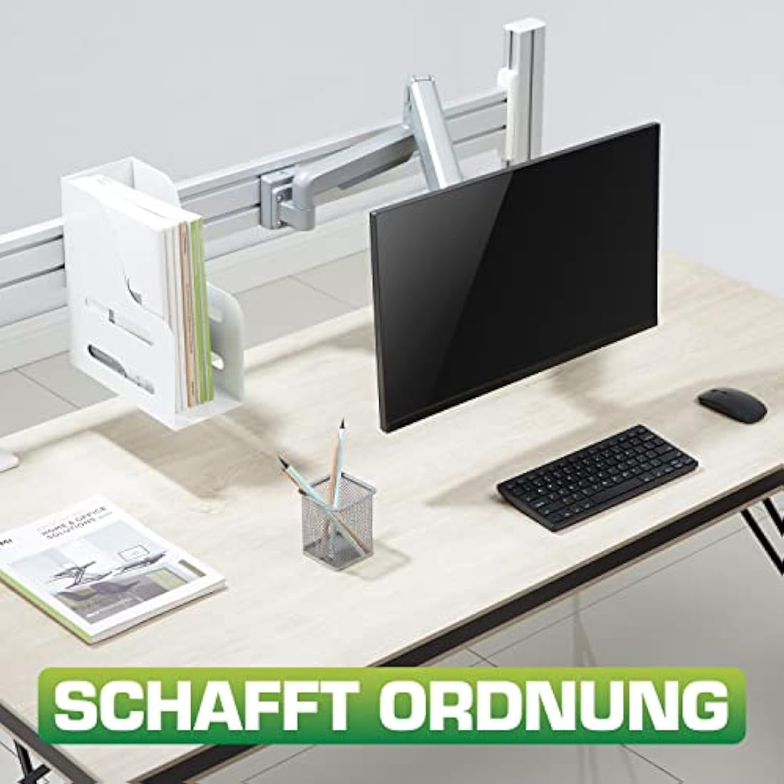 InLine Slatwall 23183B Monitor Bracket Long White