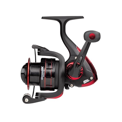 Abu Garcia Cardinal X Allround Spinning Reel, Fishing Free Spool Freshwater Reel for Predator Lure Fishing - Trout, Perch, Pike, Salmon, Robust and lightweight, Black and Red Aluminium Multiple Sizes