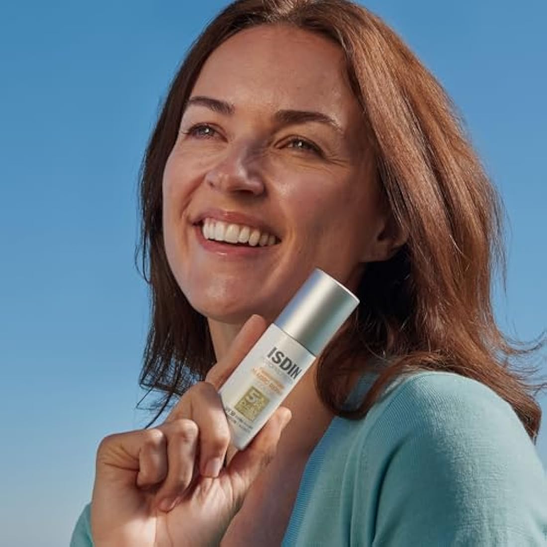 ISDIN FotoUltra Age Repair Color Fusion Water SPF 50 - Tinted facial sunscreen | Triple anti-aging action | Natural coverage, 50 ml