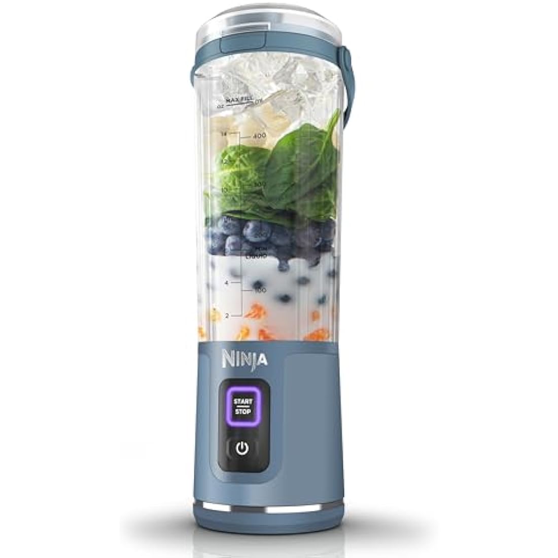 Ninja Blast Portable Blender, 530ml, Leakproof Lid & Sip Spout, Powerful Cordless Mini Blender, Rechargeable, Portable Smoothies, Protein Shakes, Blends Ice & Frozen Fruit, Denim Blue, BC151UKNV