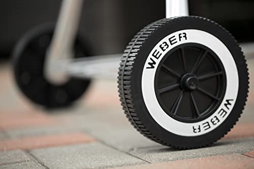 Weber Classic Kettle Charcoal Grill, Ø 57cm Grill Area, BBQ Grill with Porcelain-Enamelled Lid & Bowl, Lid Thermometer, Tripod Stand & Wheels, Chromed Grill Grate - Black (1341504)