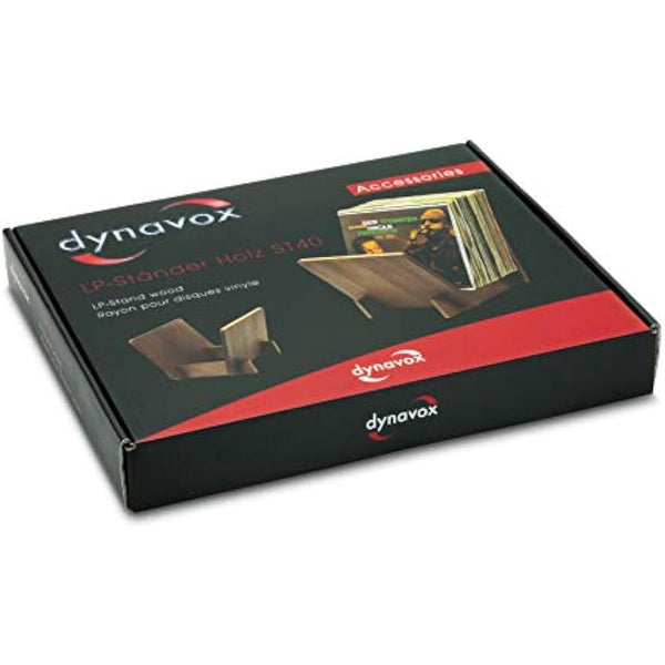 Dynavox Pine Vinyl Record Storage Box Holds up to 40 LPs and Singles - Light Brown - ST40