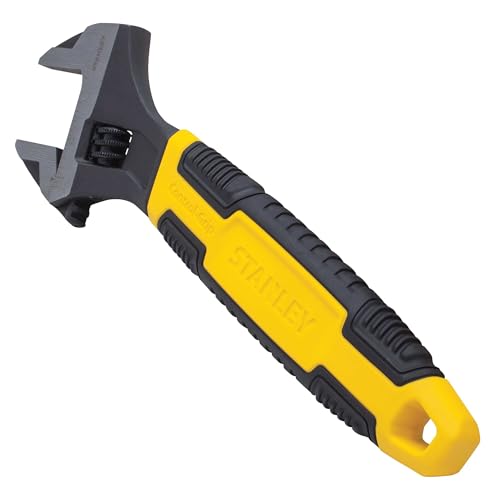 STANLEY MAXSTEEL Adjustable Wrench 30 x 200 mm Protective Phosphate Finish and Ergonomic Bi Material Handle 0-90-948