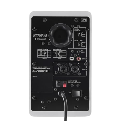 Yamaha HS4 Studio Monitors (Black) – Compact 2-Way Powered Speakers with Advanced Sound Control and Versatile Connectivity for Music Production and Video Editing