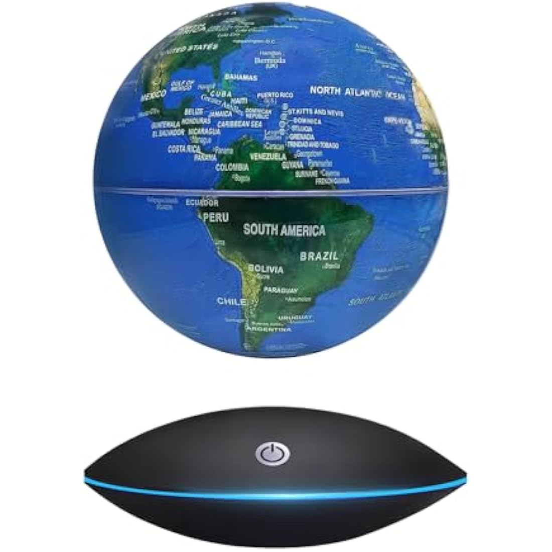 Dracarys Magnetic Levitation Floating Globe, 6 Inch Rotating World Map, Anti Gravity Globe for Educational and Gift, Home Office Classroom Desk Decor, Touch Control and Gradient Night Light item