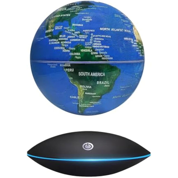 Dracarys Magnetic Levitation Floating Globe, 6 Inch Rotating World Map, Anti Gravity Globe for Educational and Gift, Home Office Classroom Desk Decor, Touch Control and Gradient Night Light item