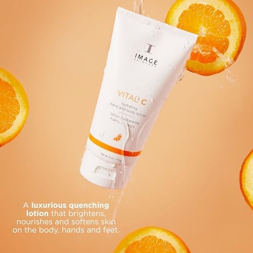 IMAGE Skincare, VITAL C Hydrating Hand and Body Lotion, Brightening and Moisturizing with Vitamin C, Shea Butter and Hyaluronic Acid, 170 g