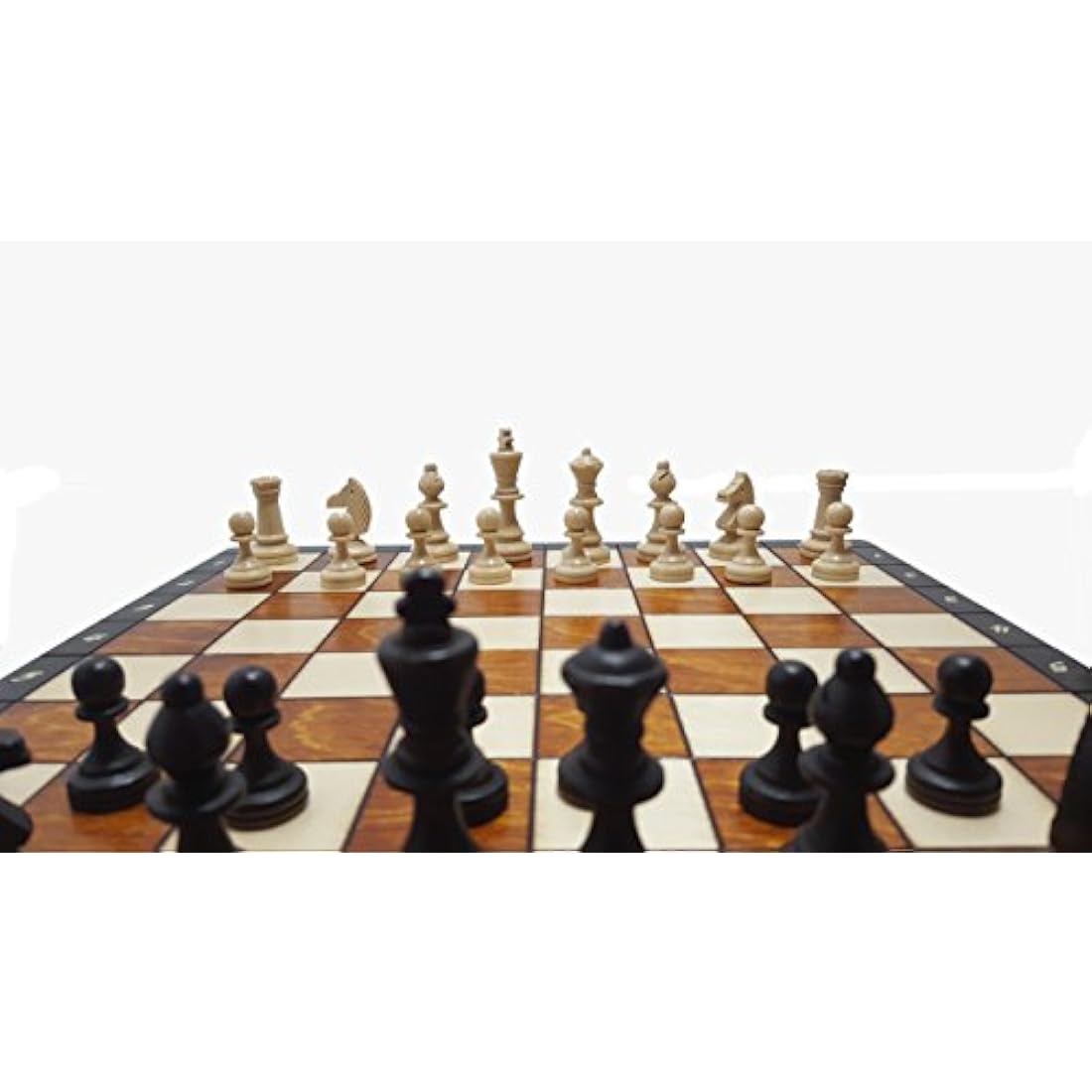 Master of Chess Magnetic Wooden Chess Set with Pieces 35 cm / 14 in - Handcrafted Small Portable Chess Board Game for Adults and Kids