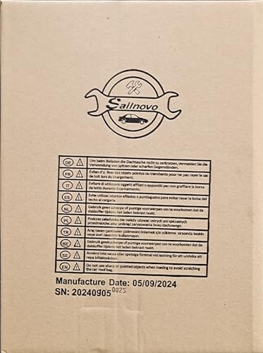 Sailnovo Roof Box Roof Bag 580L/20 Cubic Waterproof Car Roof Bag with 6 Door hooks, Soft-Shell Large Roof Cargo Carrier Bags for Cars without/with Roof Bars/Rack/Rails, Black