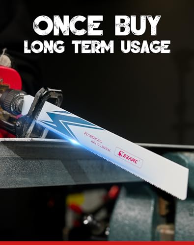 EZARC Reciprocating Saw Blade Bi-Metal Cobalt Sabre Saw Blades for Heavy Metal Cutting 150mm 14TPI R626PM+ 25pcs