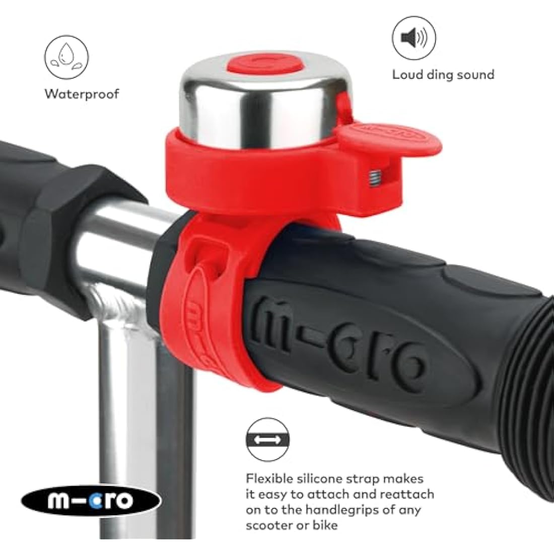 Micro Scooters | Universal Bike/Scooter Plain Handlebar Bell | Kids Bike Accessories | Loud | Waterproof | Boys & Girls