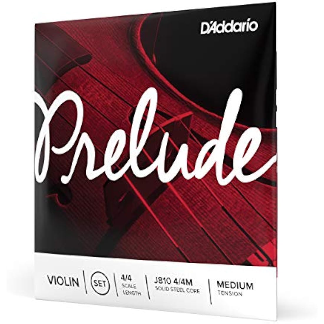 D’Addario Prelude Violin String Set, 4/4 Scale Medium Tension – Solid Steel Core, Warm Tone, Economical and Durable – Educator’s Choice for Student Strings – Sealed Pouch to Prevent Corrosion, 1 Set