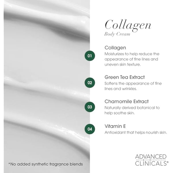 Advanced Clinicals Retinol Cream and Collagen Cream Skin Care set. Value anti-aging set for wrinkles, fine lines, firming skin. 16oz Spa size are great for face cream and body moisturizer.