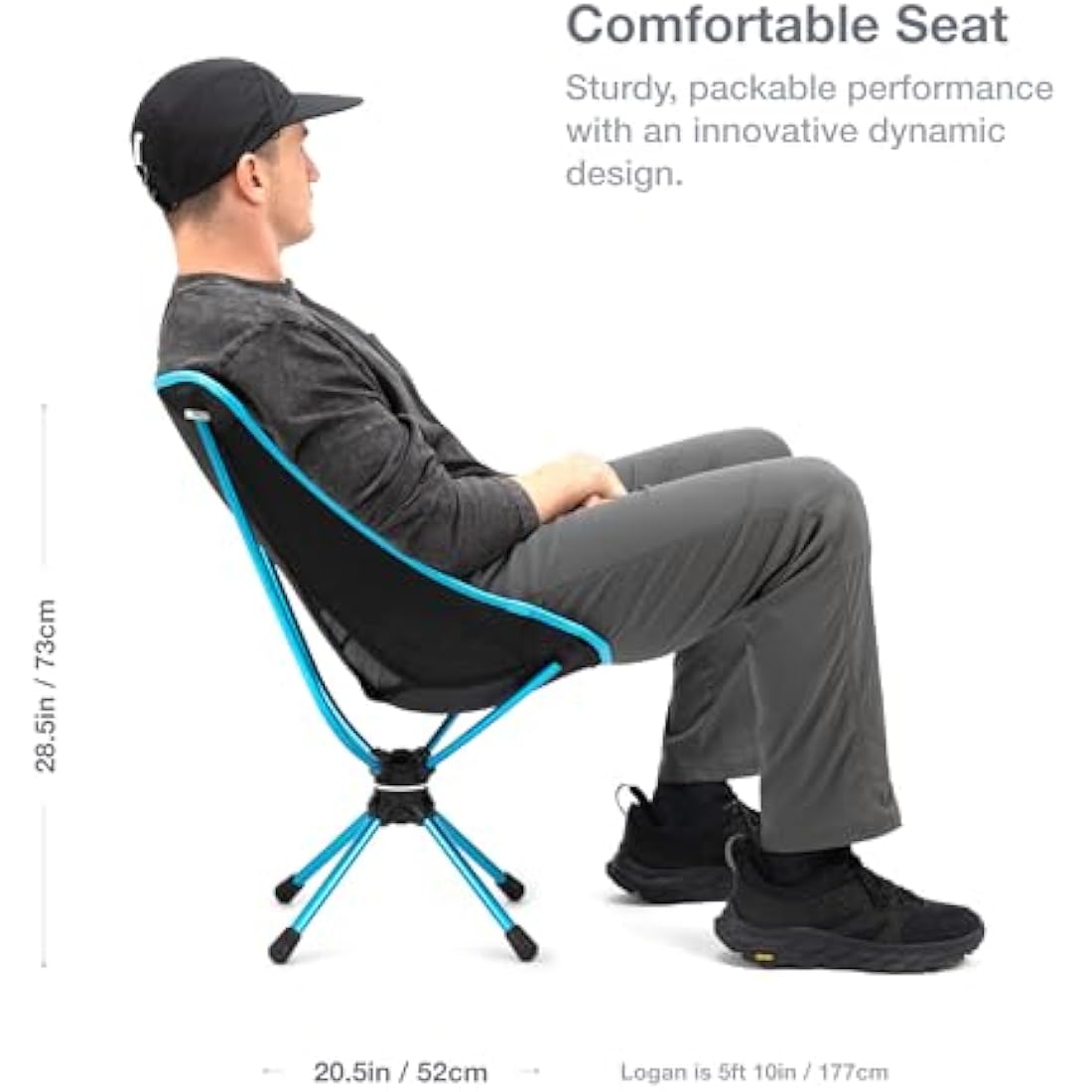 Helinox Swivel Chair | The technically advanced chair, the Swivel adds 360 degrees of rotation to light, packable comfort
