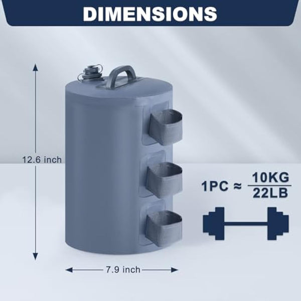 MASTERCANOPY Gazebo Water Weight Bags,Leg Weights for Pop Up Canopy 4pcs/Pack Gray